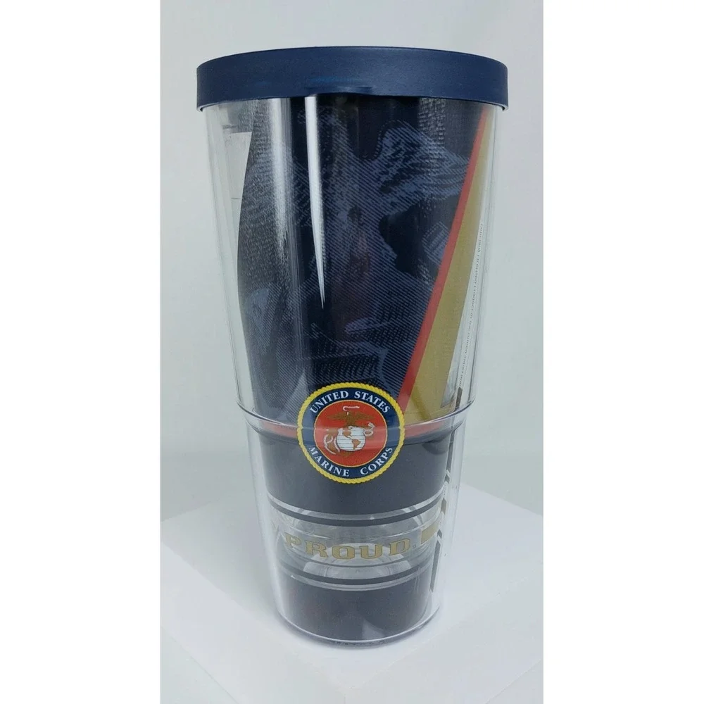 Tervis Official USMC‎ Transparent Insulated Cup Tumbler with Lid 30oz